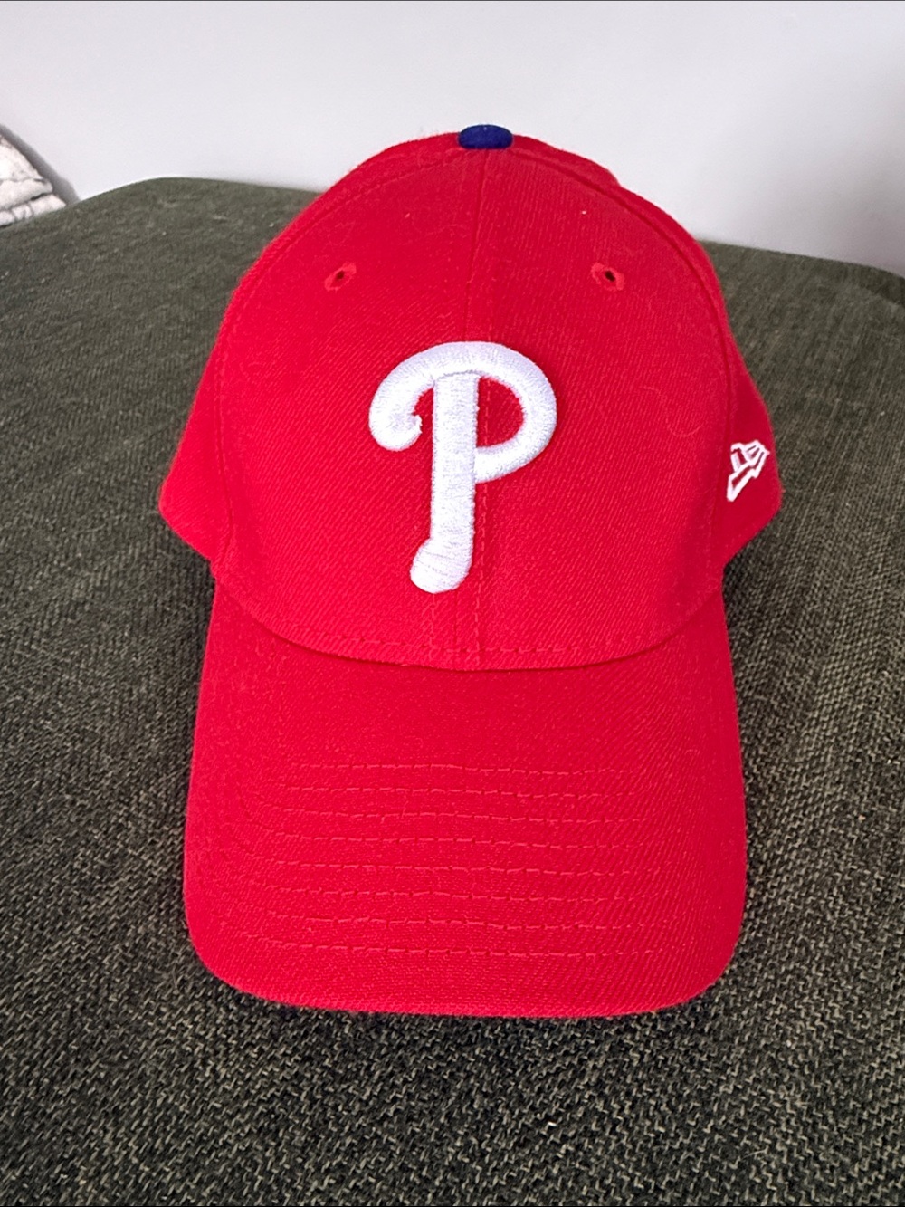 Red Fitted Phillies Baseball Cap, Sz Medium-Large